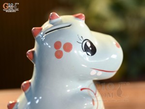 Khủng long tiết kiệm dáng đứng màu xanh dương, cao 21cm