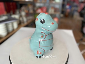 Khủng long tiết kiệm dáng đứng màu xanh dương, cao 21cm