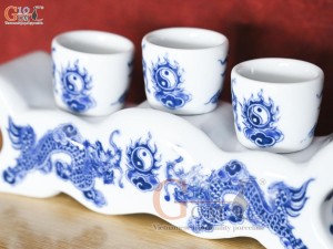 Kỷ ngai 3 Phúc Lộc họa tiết Rồng