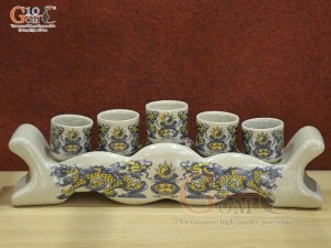 Kỷ ngai 5 men rạn Phúc Lộc Thọ