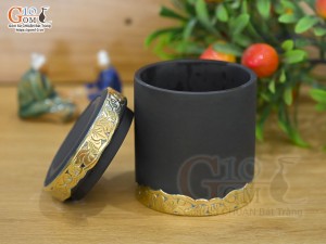 Lò chè gốm đen bọc đồng