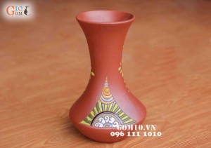 Lọ đầm gốm đỏ cao 25cm