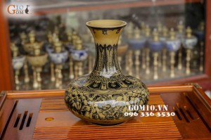 Lọ dáng Củ tỏi men cổ Cao 21cm Miệng rộng 8,5cm