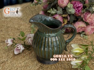 Lọ hoa dáng Bình sữa bé men hỏa biến cao 26cm