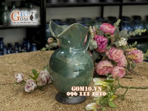 Lọ hoa dáng Bình sữa to men hỏa biến cao 35cm