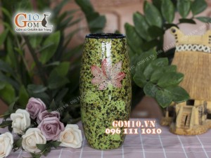Lọ hoa dáng bom men đá nhiều màu cao 29cm