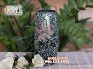 Lọ hoa dáng bom men đá nhiều màu cao 29cm