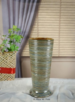 Lọ hoa dáng ly giả vuốt men rêu cao 30cm