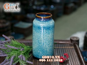 Lọ hoa dáng thon men hỏa biến 28cm