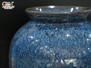 Lọ hoa dáng vò men hoả biến, cao 29cm