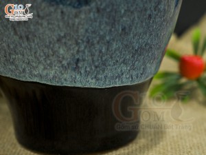 Lọ hoa dáng vò men hoả biến, cao 29cm