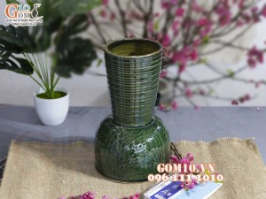 Lọ hoa giả vuốt men ngọc lục bảo cao 30cm