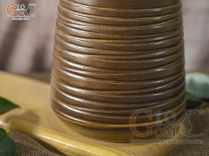 Lọ hoa gốm dáng miệng cao vân sóng, cao 33cm