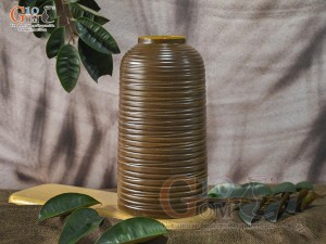 Lọ hoa gốm dáng rỏ cua vân sóng, cao 27cm