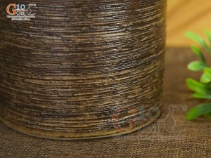 Lọ hoa gốm nâu dáng phích, cao 33cm