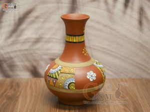 Lọ hoa men gốm dáng tỏi chân cao 31cm