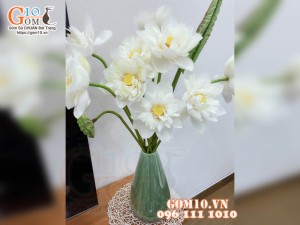 Lọ hoa men hỏa biến dáng miệng nhỏ, cao 36cm