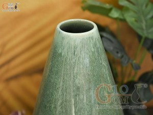 Lọ hoa men hỏa biến dáng miệng nhỏ, cao 36cm