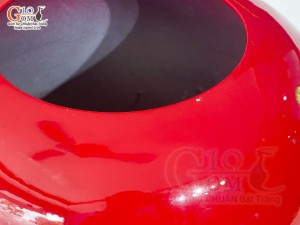 Lọ hoa sơn mài dáng ống dù vẽ kĩ, cao 47cm