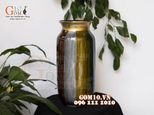 Lọ hoa sơn mài dáng phích đa màu, cao 31cm