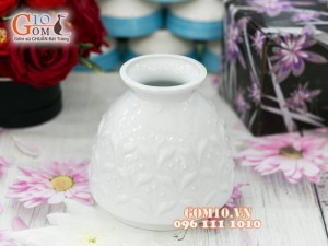 Lọ hoa trắng dáng rỏ cua 15cm