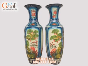 Lọ lộc bình vẽ tứ cảnh cao 90cm