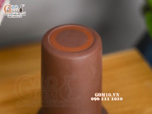 Lọ tăm gốm chỉ nâu