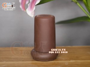 Lọ tăm gốm chỉ nâu