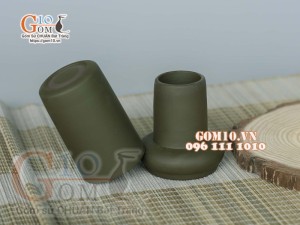 Lọ tăm gốm rêu chỉ nâu