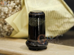 Lọ tăm men hỏa biến gấm quẹt màu mật ong