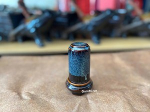 Lọ tăm men hoả biến màu xanh rêu Lọ tăm men hoả biến màu xanh rêu