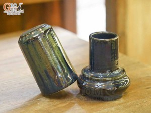 Lọ tăm men hỏa biến xanh rêu
