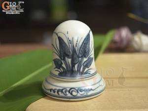 Lọ tăm men rạn cổ họa tiết chuồn khoai