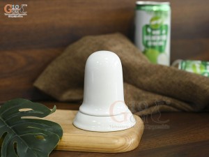 Lọ tăm men trắng trơn