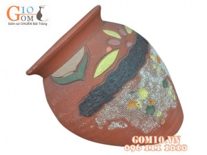 Lọ Vát Gốm chấm bi 26x13cm