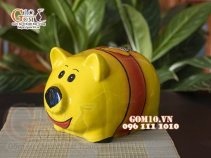 Lợn sứ vàng dài 25cm 