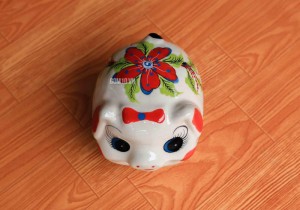 Tượng sứ tiết kiệm dáng Lợn mini