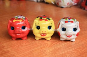 Tượng sứ tiết kiệm dáng Lợn mini
