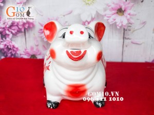 Lợn trắng tai vểnh vẽ Phát Tài