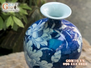 Mai bình men rong cổ cảnh Băng Sen 42cm