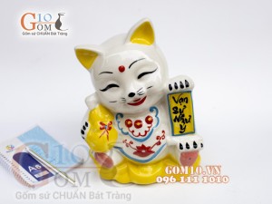 Mèo thần tài tiết kiệm, cao 28cm