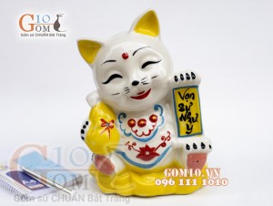 Mèo thần tài tiết kiệm, cao 28cm