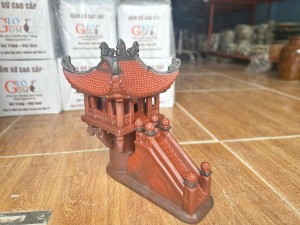 Mô hình gốm chùa Một Cột, cao 26cm