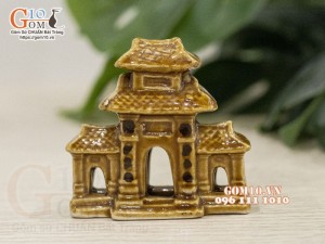 Mô hình gốm Cổng Tam Quan mini, 6cm