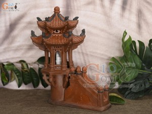 Mô hình gốm lầu Quan Âm, 33x25cm