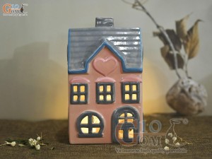 Mô hình ngôi nhà nhỏ nhiều màu sắc, 10x7cm (Ngẫu nhiên các mẫu)