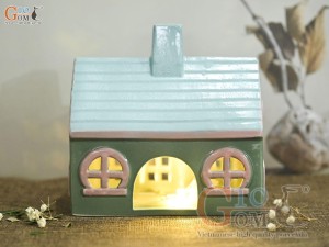 Mô hình ngôi nhà nhỏ nhiều màu sắc, 15x7cm (Ngẫu nhiên các mẫu)