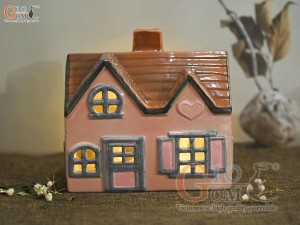 Mô hình ngôi nhà nhỏ nhiều màu sắc, 15x7cm (Ngẫu nhiên các mẫu)