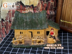 Mô hình nhà gốm 001- Trang trí tiểu cảnh 30cm
