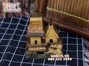 Mô hình nhà gốm 003 - Trang trí tiểu cảnh 13cm